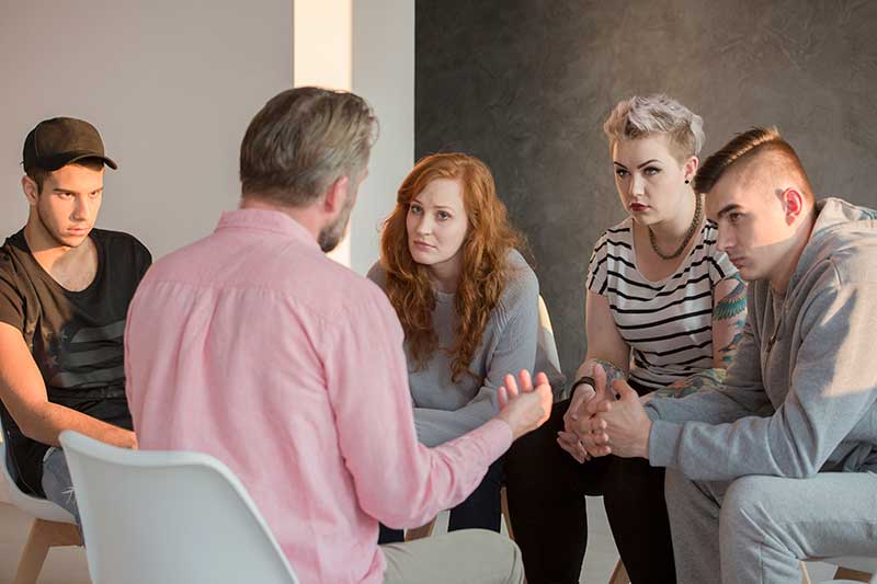 people's in a group discussion